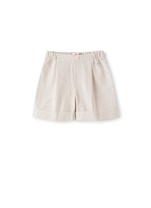 Bermuda Shorts in Seersucker | Dark Beige