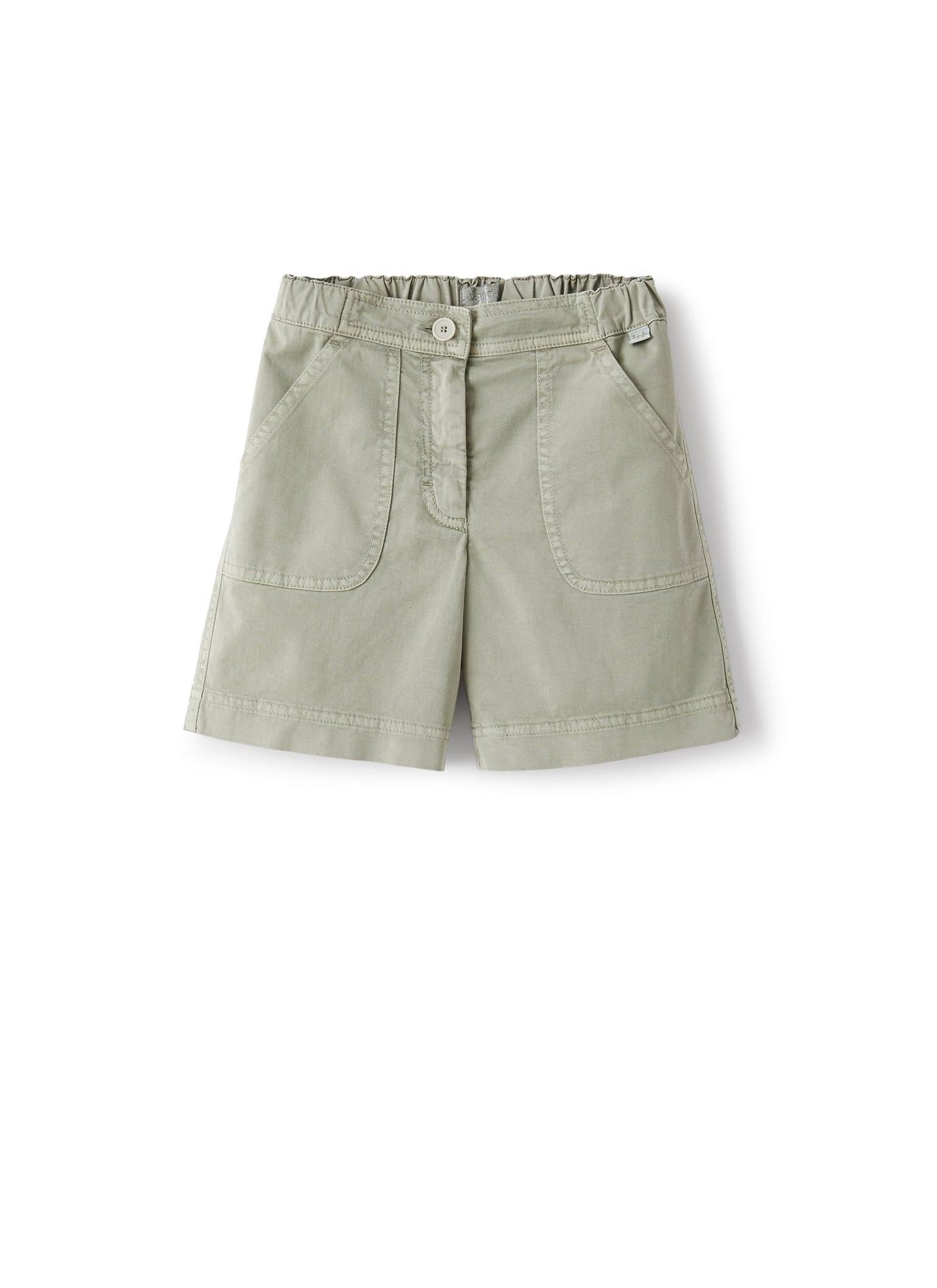 Bermuda Shorts in Cotton Gabardine | Green Oregano