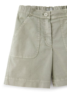 Bermuda Shorts in Cotton Gabardine | Green Oregano