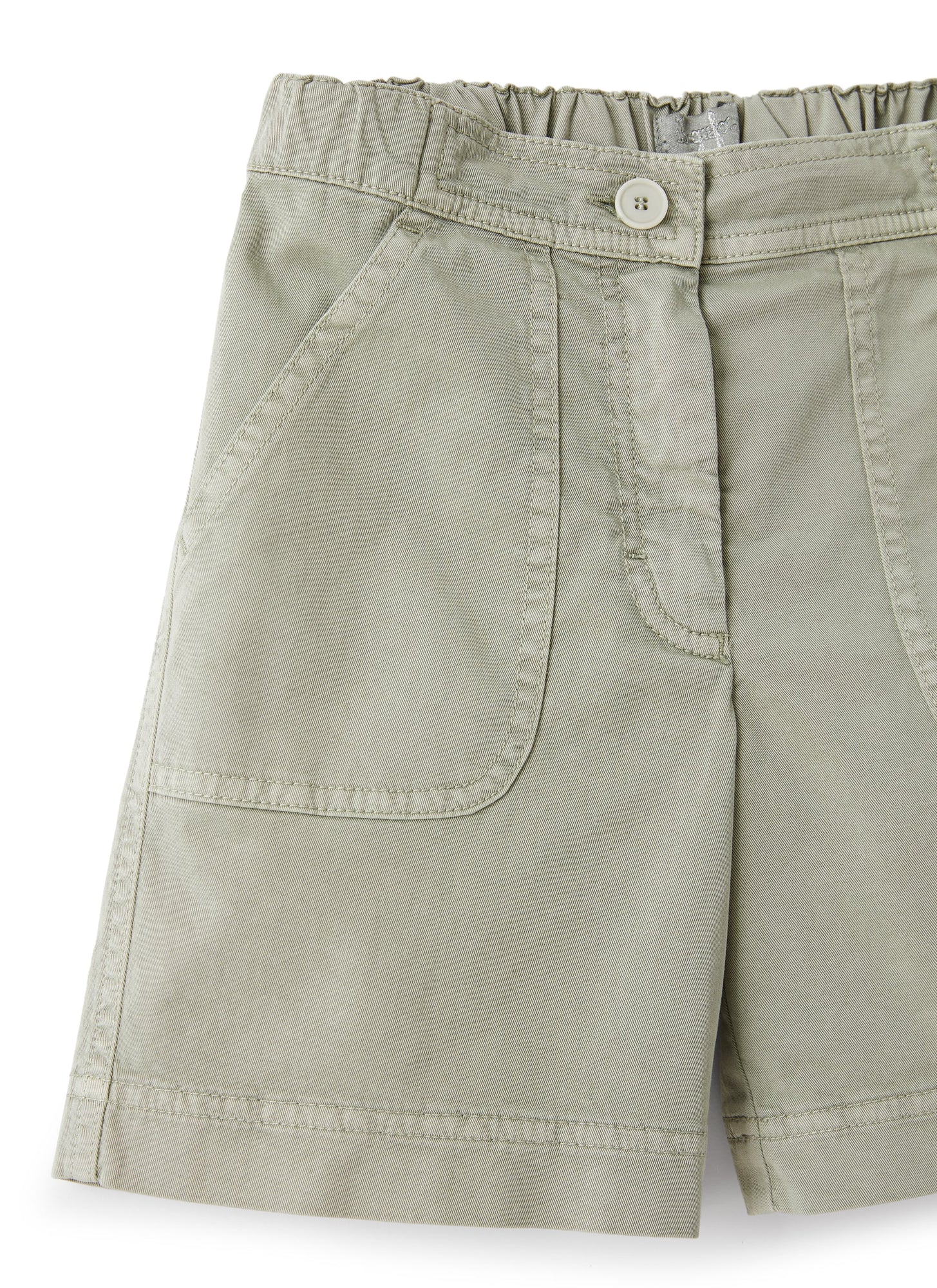 Bermuda Shorts in Cotton Gabardine | Green Oregano