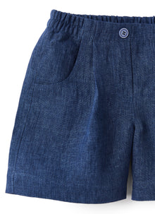 Linen Bermuda Shorts | Electric Blue