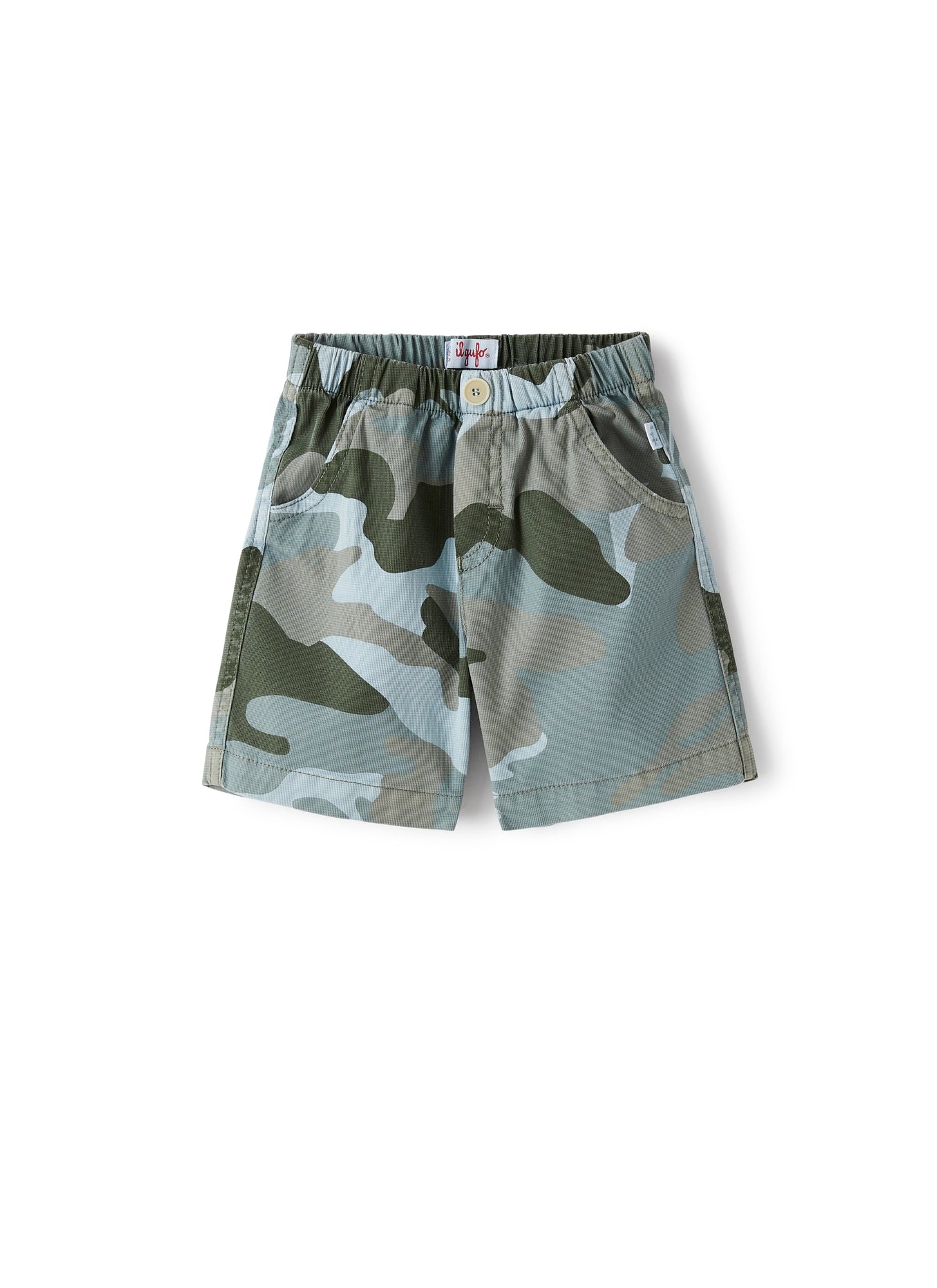 Bermuda Shorts in A Camouflage Pattern | Powder Blue