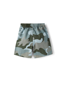 Bermuda Shorts in A Camouflage Pattern | Powder Blue