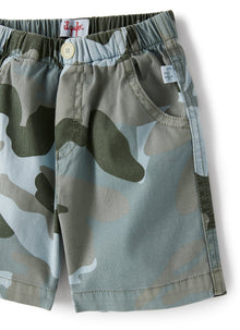 Bermuda Shorts in A Camouflage Pattern | Powder Blue