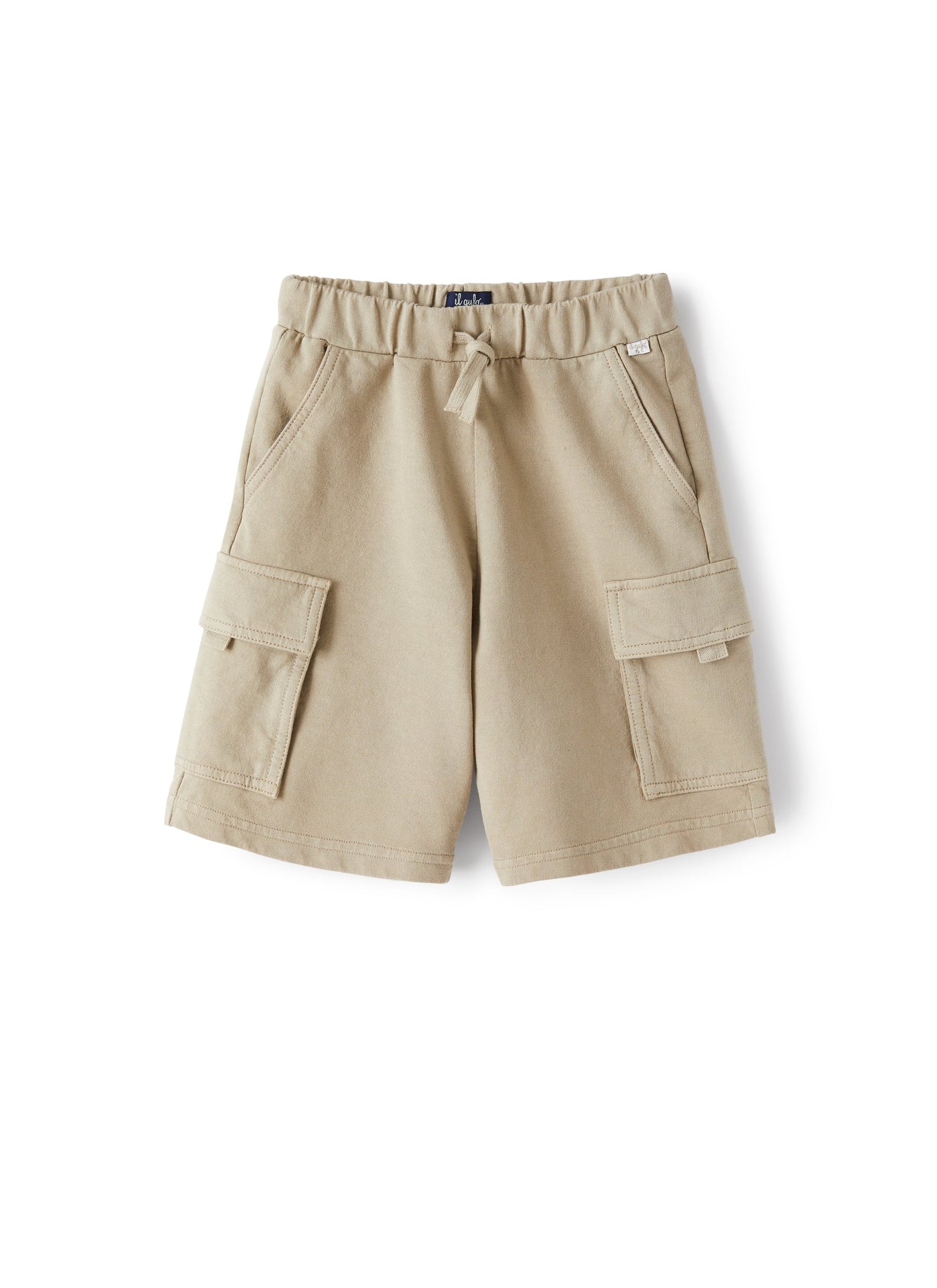 Cargo-Style Bermuda Shorts in Fleece | Sand