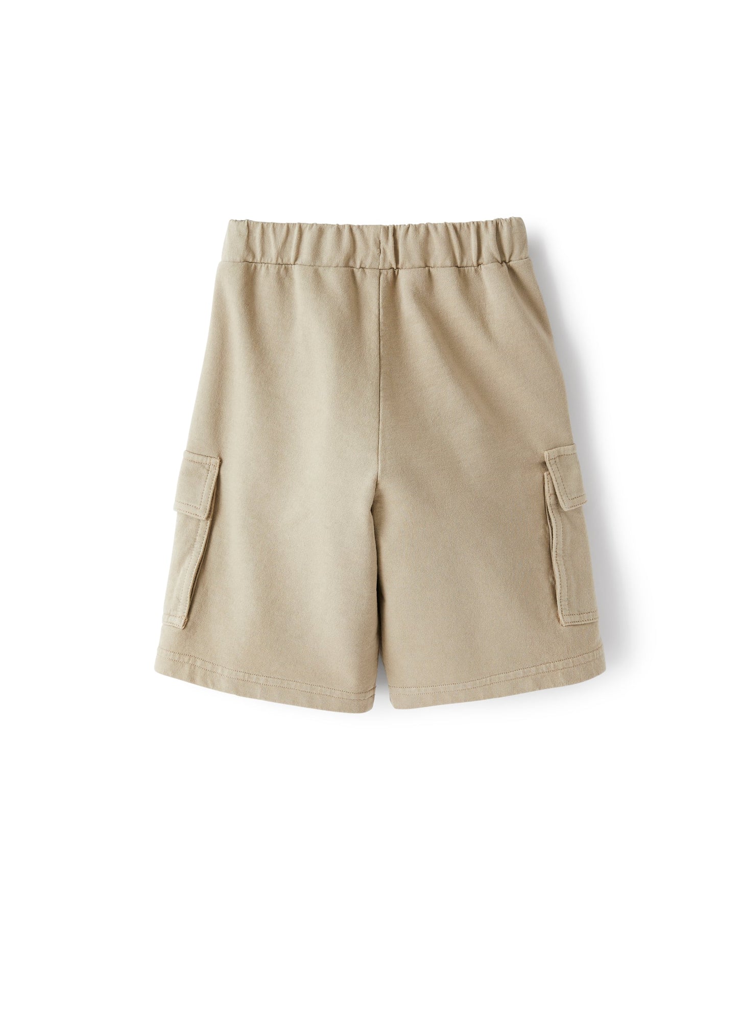 Cargo-Style Bermuda Shorts in Fleece | Sand