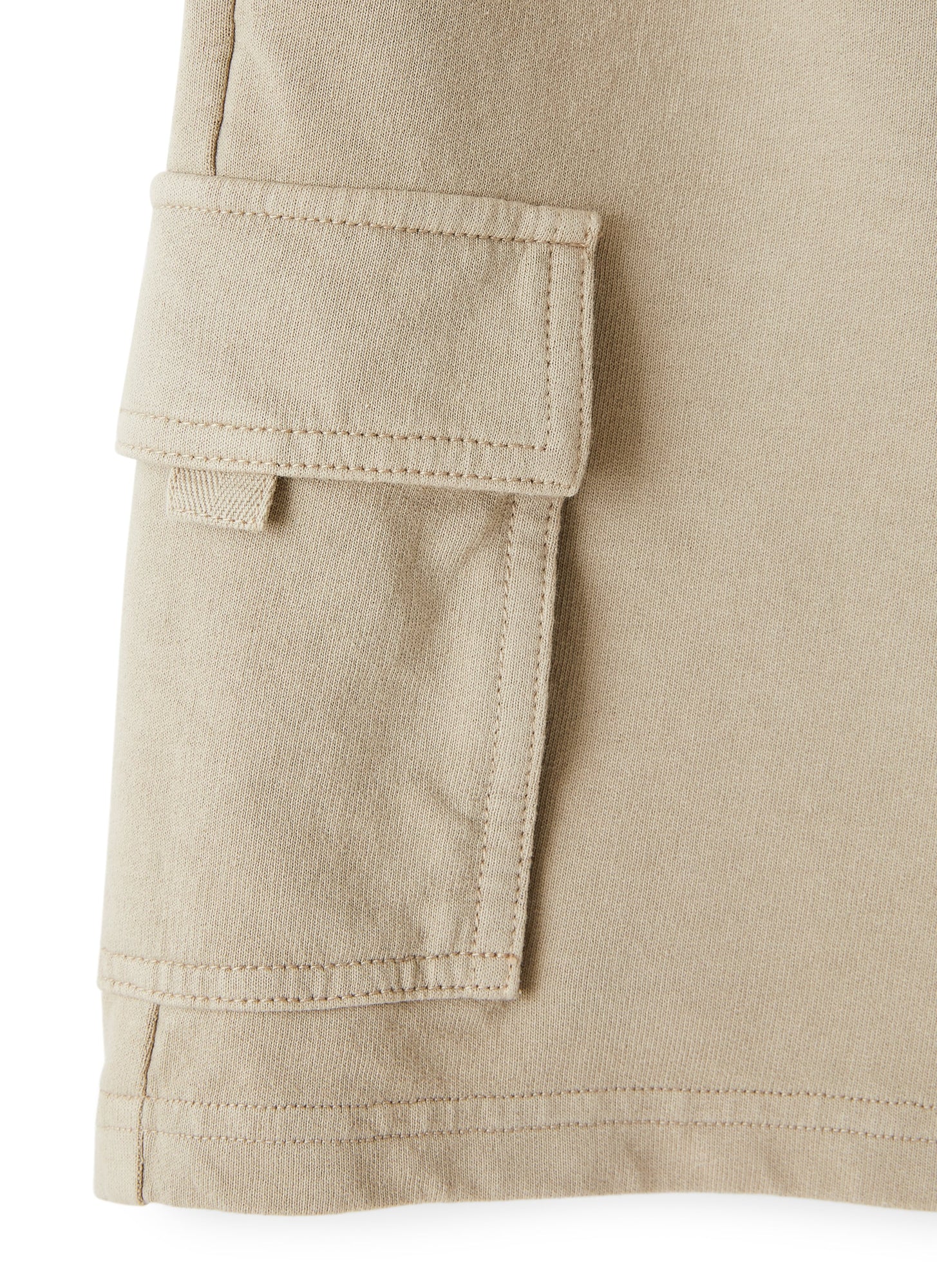 Cargo-Style Bermuda Shorts in Fleece | Sand