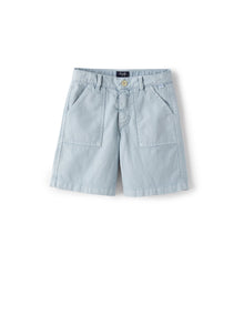 Bermuda Shorts in Light-Canvas | Powder Blue