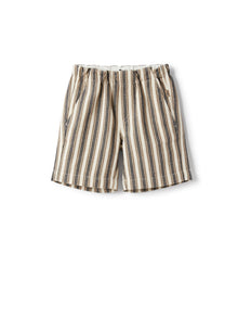 Bermuda Shorts in Striped Cotton | Sand