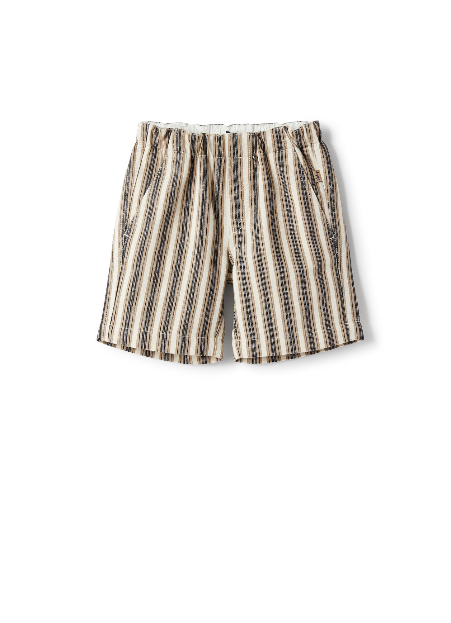 Bermuda Shorts in Striped Cotton | Sand