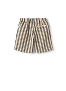 Bermuda Shorts in Striped Cotton | Sand