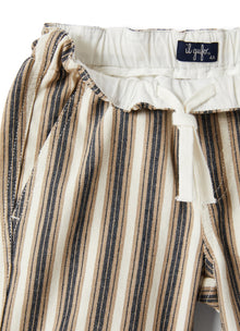 Bermuda Shorts in Striped Cotton | Sand