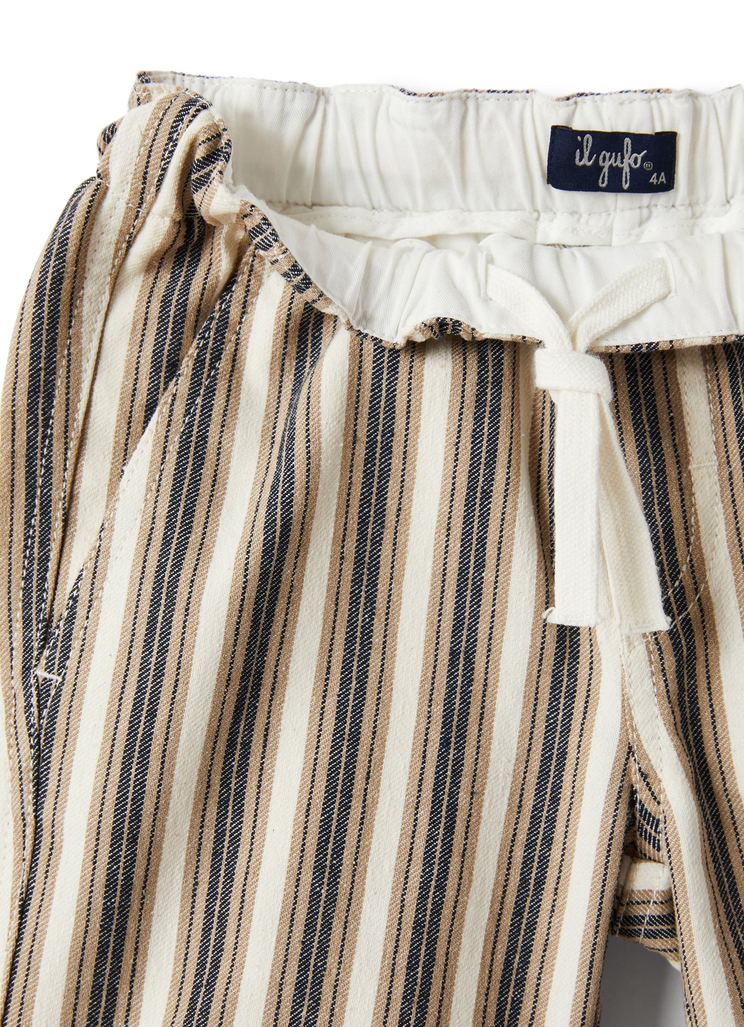 Bermuda Shorts in Striped Cotton | Sand