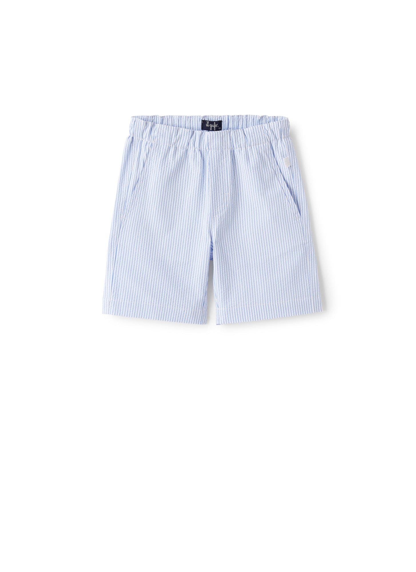 Bermuda Shorts in Light-Seersucker | Light Blue