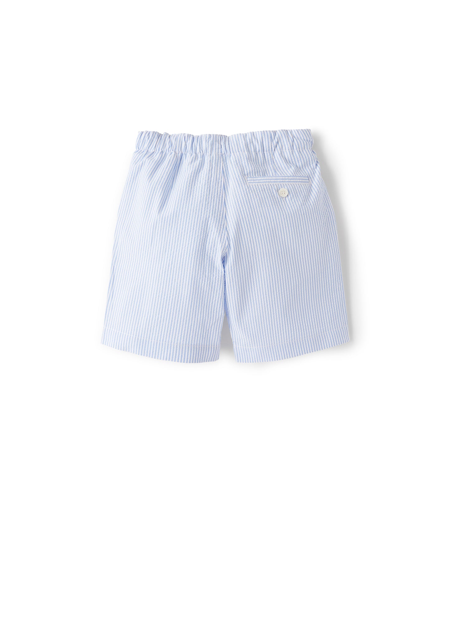 Bermuda Shorts in Light-Seersucker | Light Blue
