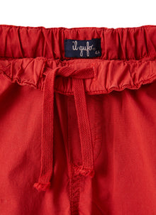Bermuda Shorts in Stretch Poplin | Goji Red