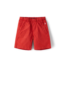 Bermuda Shorts in Stretch Poplin | Goji Red