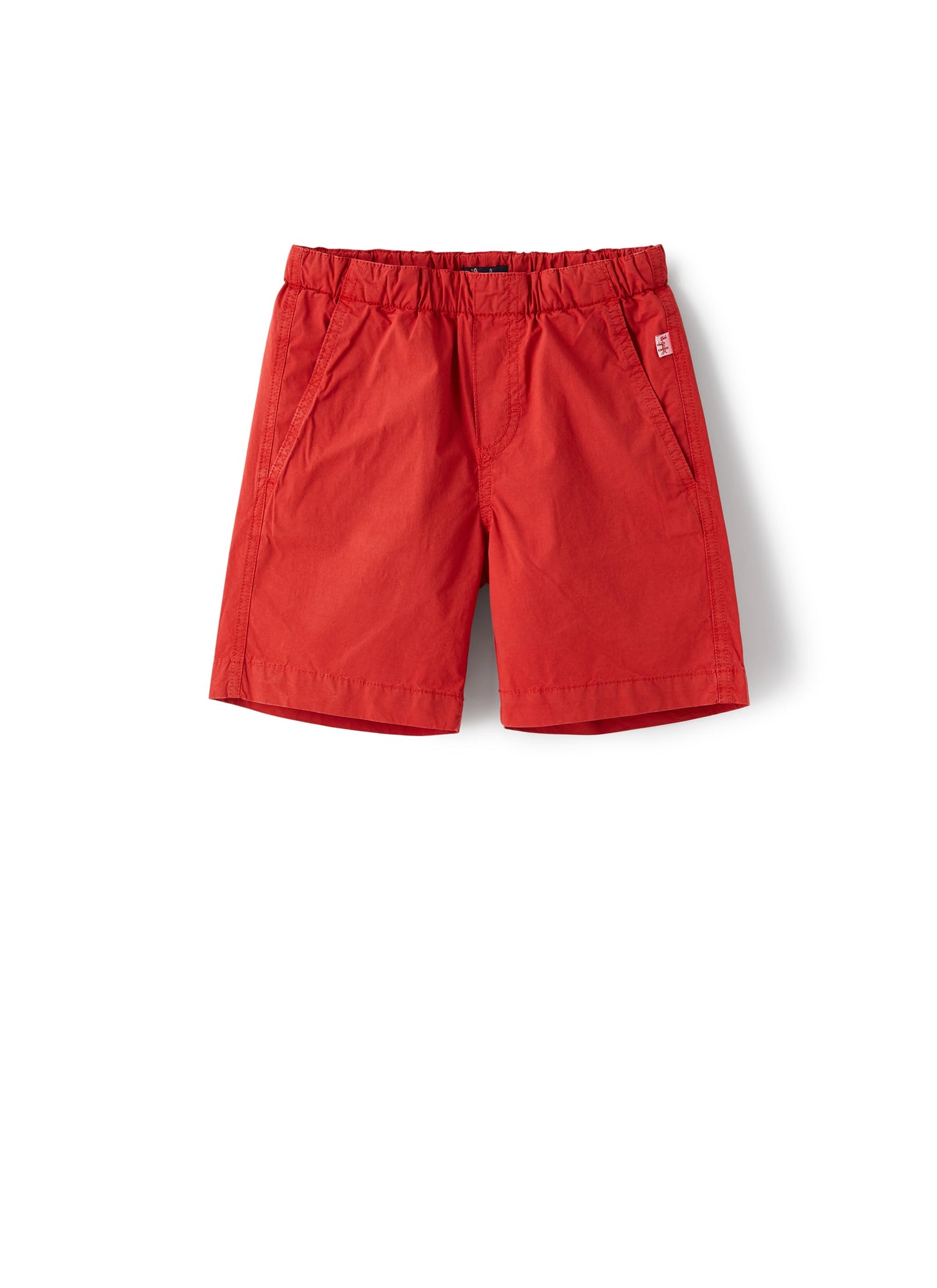 Bermuda Shorts in Stretch Poplin | Goji Red