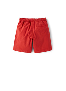 Bermuda Shorts in Stretch Poplin | Goji Red