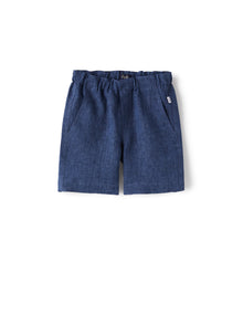 Bermuda Shorts in Linen | Electric Blue