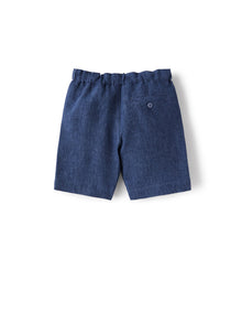 Bermuda Shorts in Linen | Electric Blue