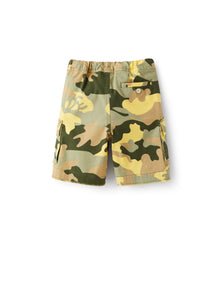 Bermuda Shorts in Camouflage-Patterned Canvas | Chick Yellow