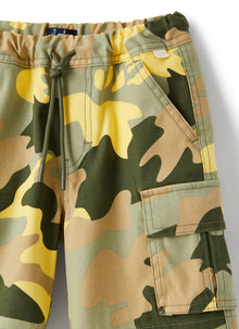 Bermuda Shorts in Camouflage-Patterned Canvas | Chick Yellow