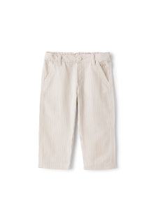 Trousers in Seersucker | Dark Beige