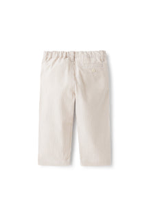Trousers in Seersucker | Dark Beige