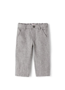Trousers in Linen | Stone Grey