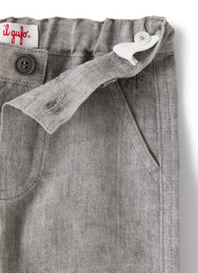 Trousers in Linen | Stone Grey