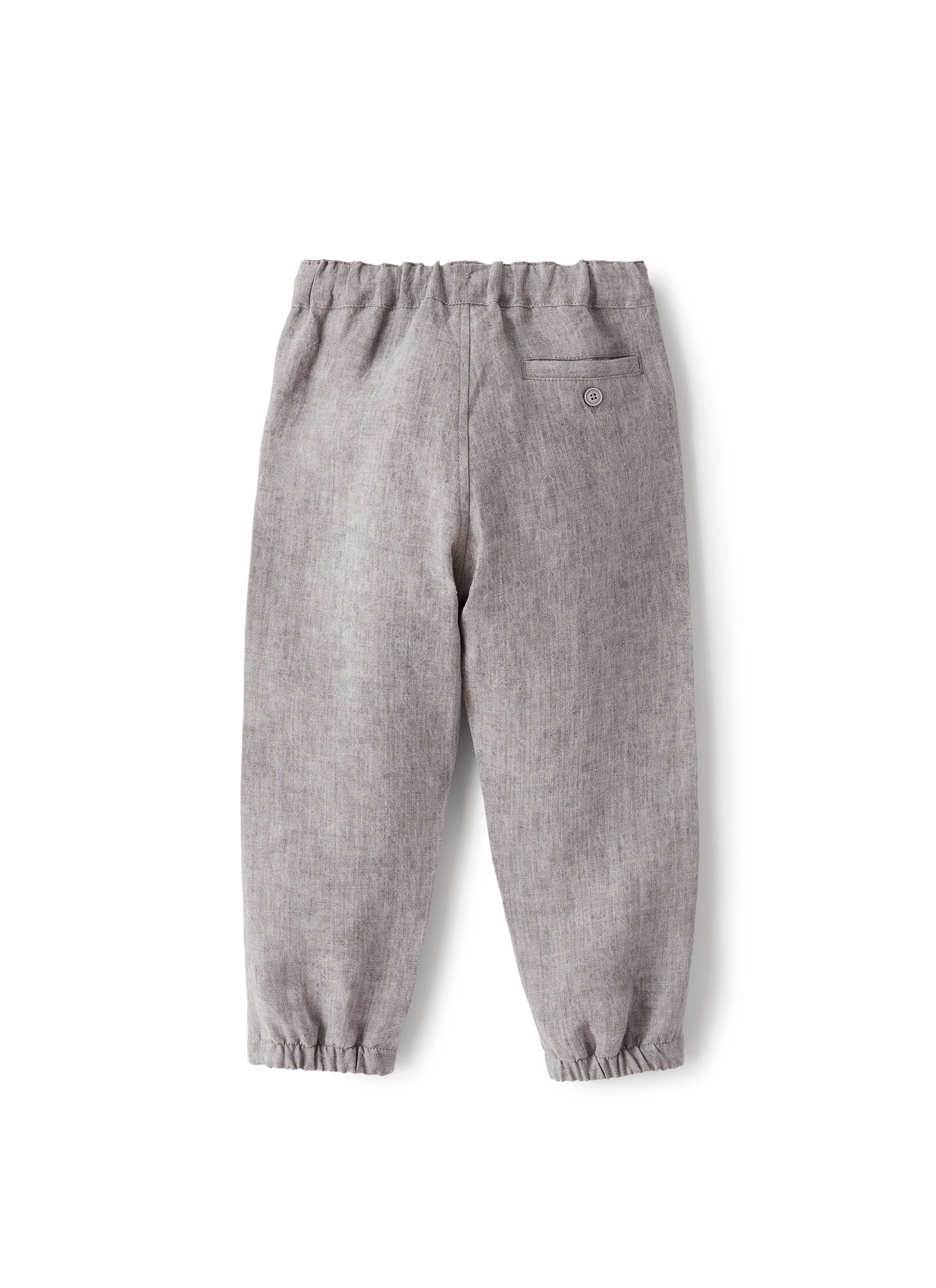 Carrot-Fit Trousers in Linen | Stone Grey