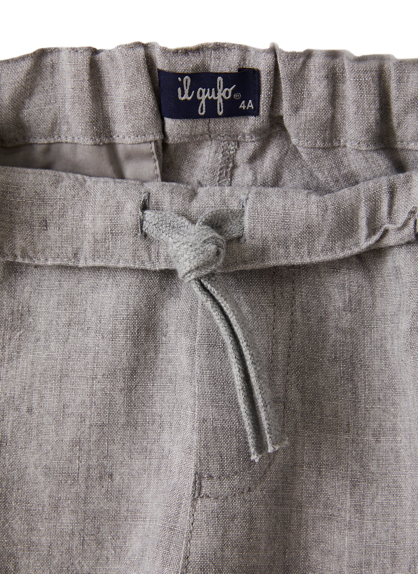 Carrot-Fit Trousers in Linen | Stone Grey