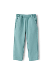 Trousers in Cotton Fleece | Sage Green