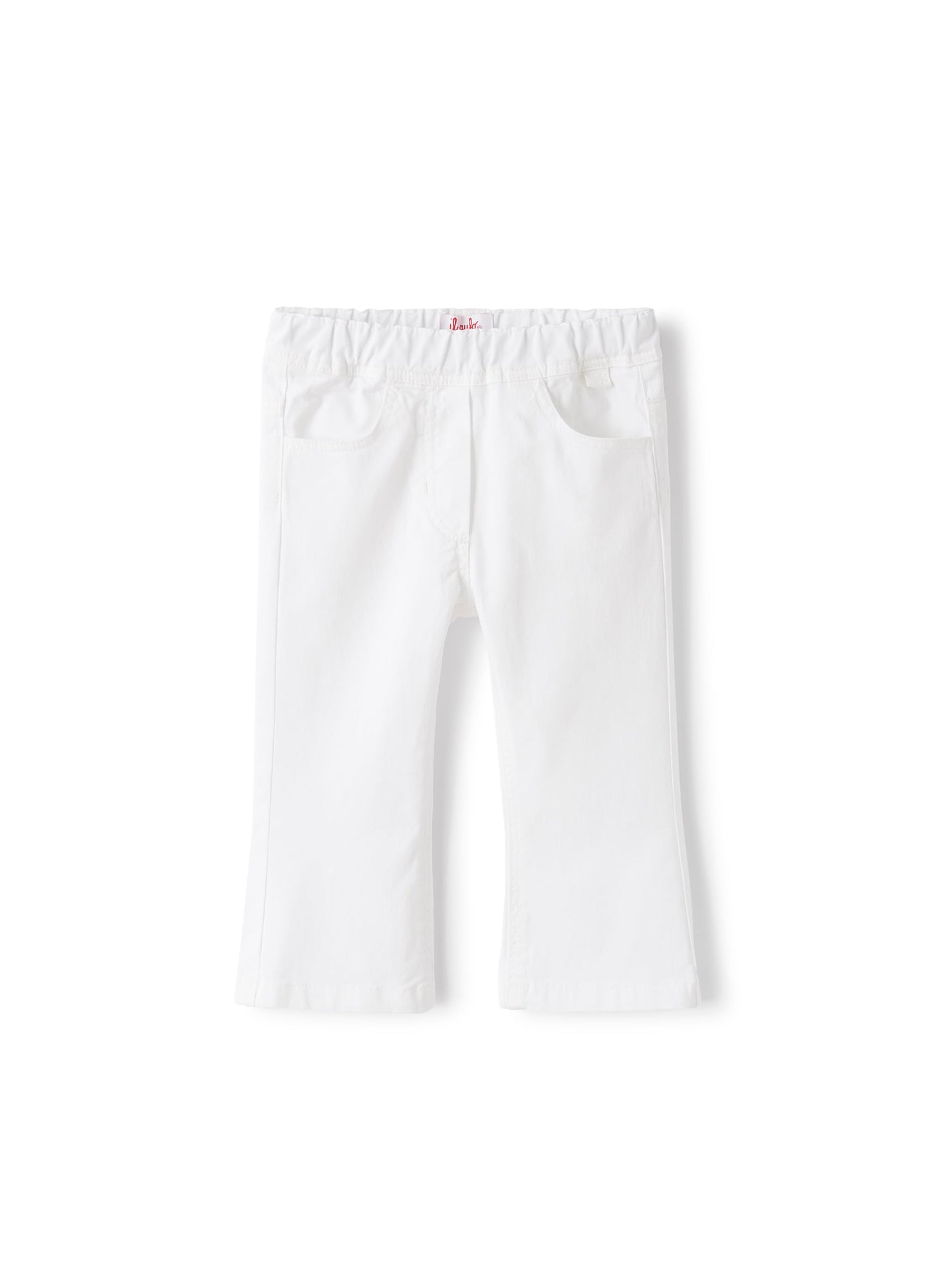 Cropped Trousers in Gabardine | White