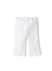 Cropped Trousers in Gabardine | White