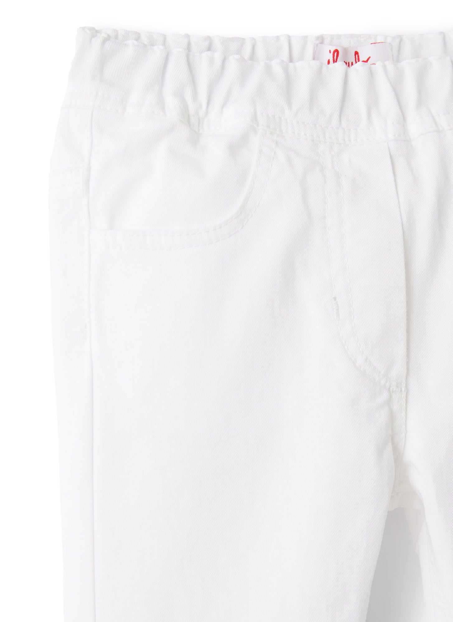 Cropped Trousers in Gabardine | White