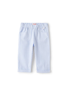 Trousers in Light-Seersucker | Light Blue