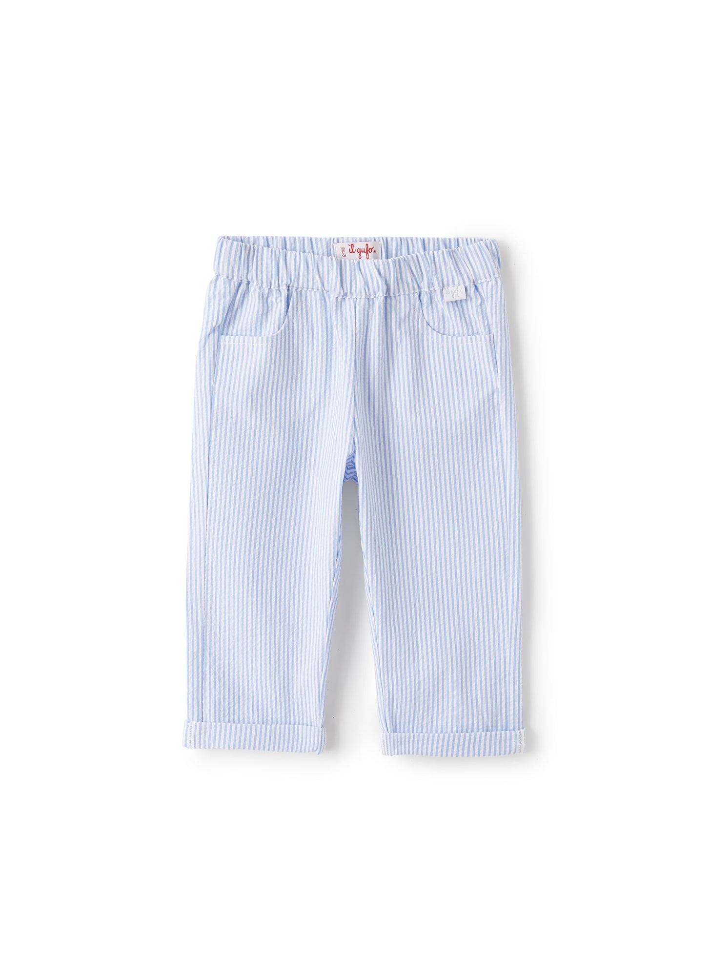 Trousers in Light-Seersucker | Light Blue