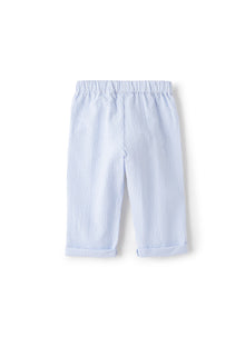 Trousers in Light-Seersucker | Light Blue