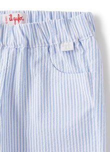 Trousers in Light-Seersucker | Light Blue