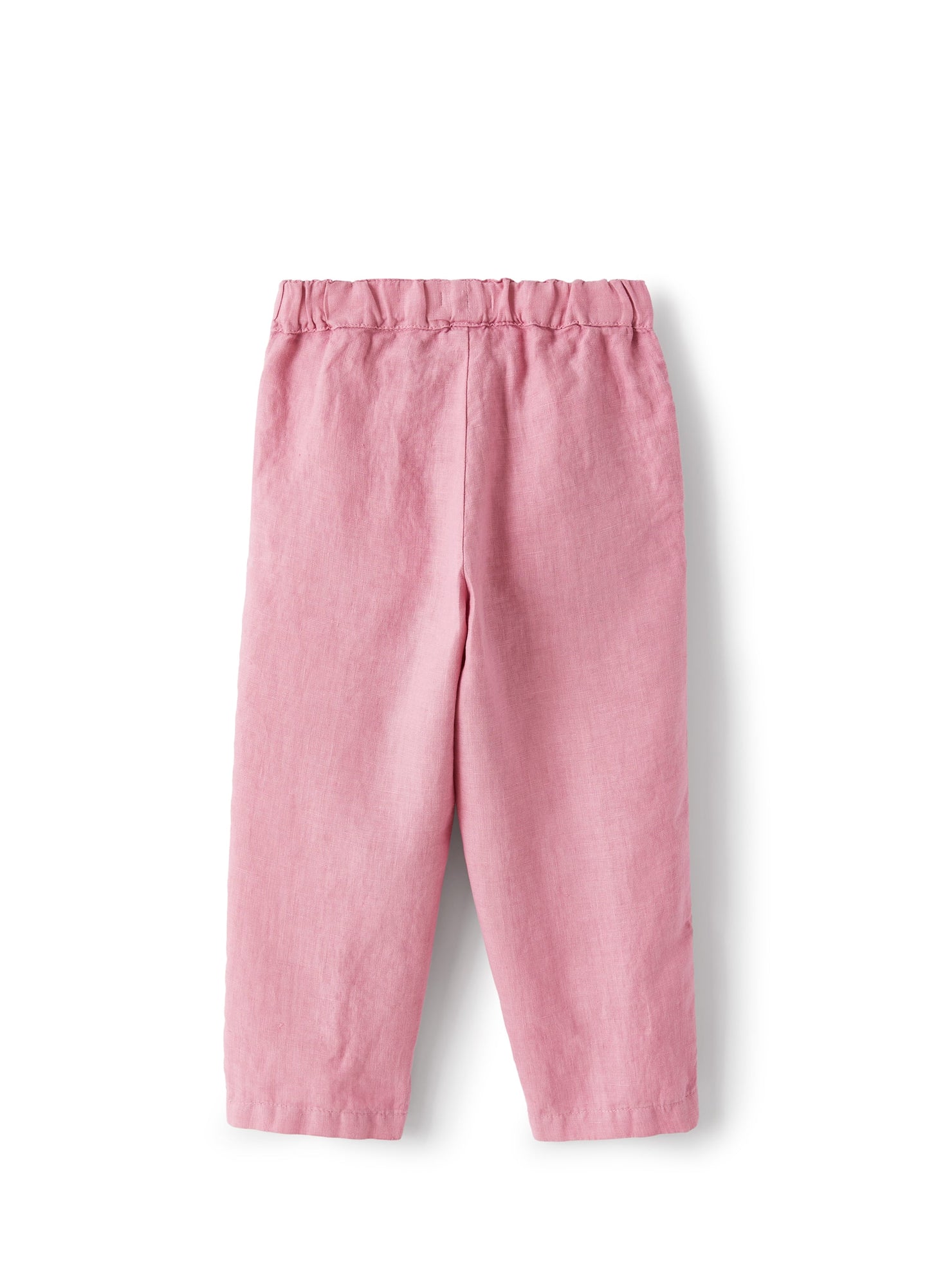 Long Drawstring Trousers in Linen | Rose