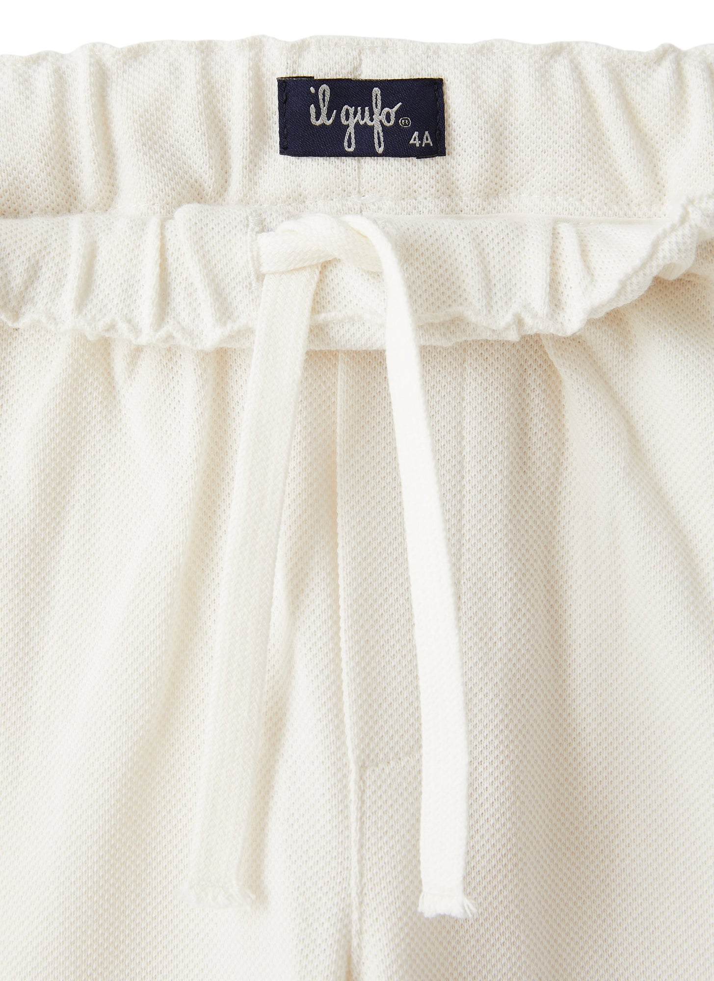 Trousers in Pique | Shell White