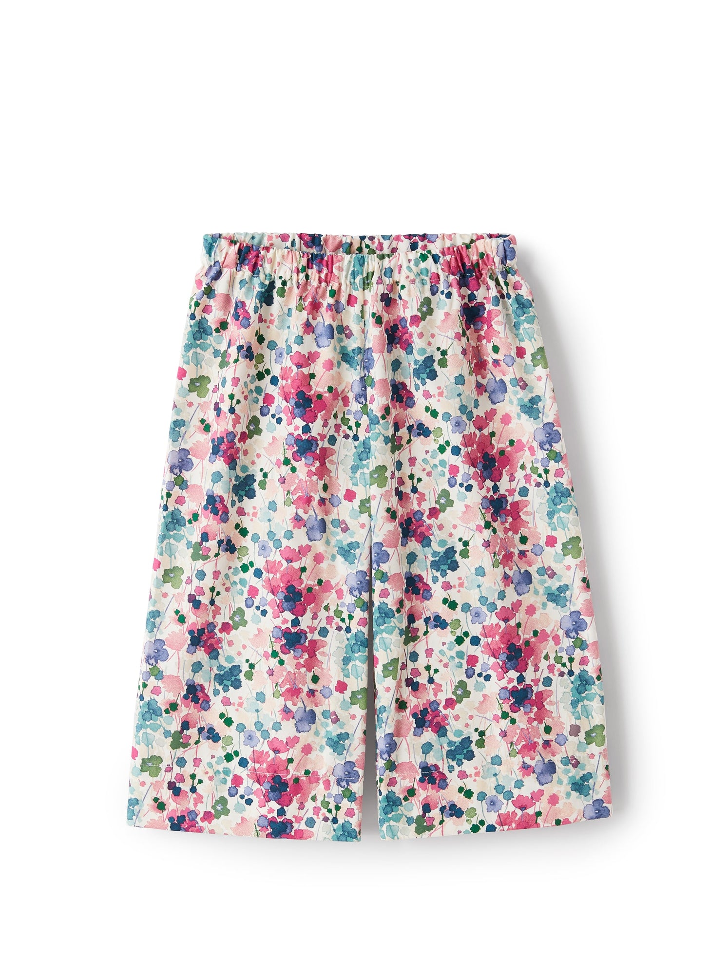 Capri Pants with A Floral Print | Cyclamen Pink