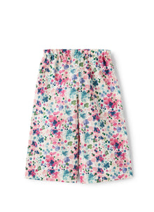Capri Pants with A Floral Print | Cyclamen Pink
