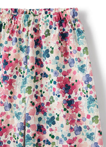Capri Pants with A Floral Print | Cyclamen Pink