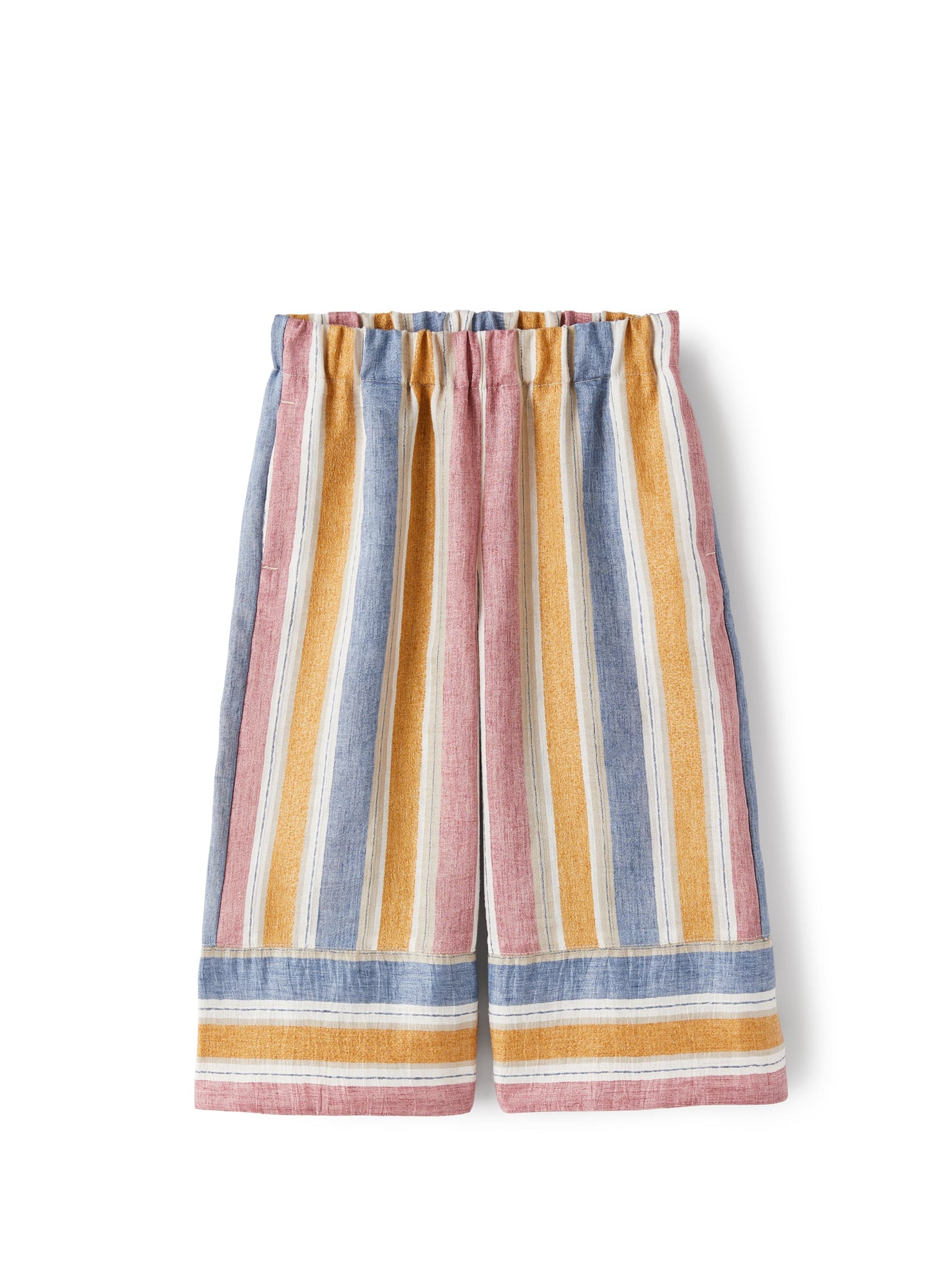 Capri Pants in A Striped Linen Blend | Amber