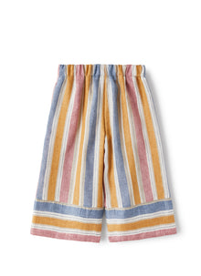 Capri Pants in A Striped Linen Blend | Amber