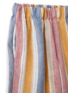 Capri Pants in A Striped Linen Blend | Amber
