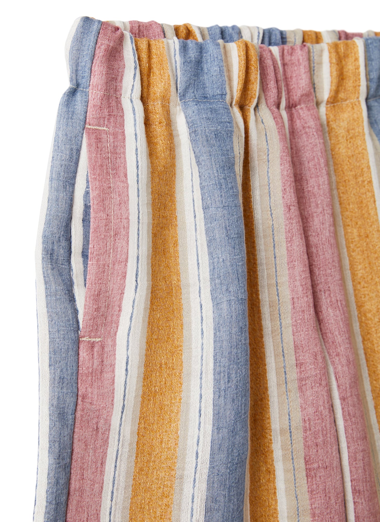 Capri Pants in A Striped Linen Blend | Amber